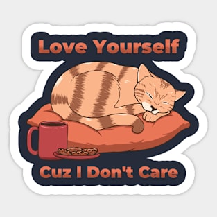 Love Yourself Cat Sticker